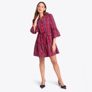 Draper James Avery Shirtdress in Angie Plaid, Medium Dress